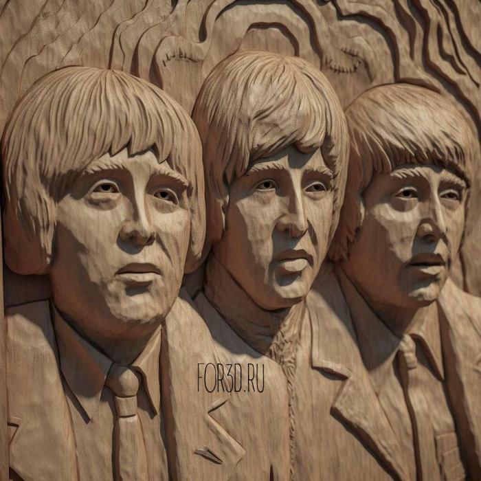 The Beatles 1 stl model for CNC